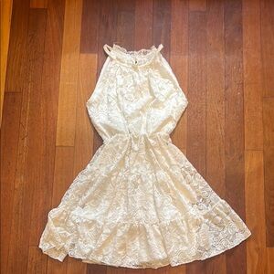 Speechless Cream Halter Sundress for kids
